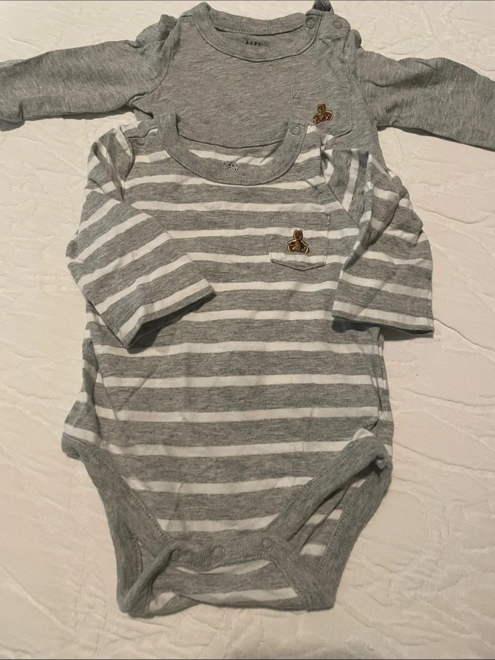 GAP Green & White Striped One-Piece Bodysuit Set